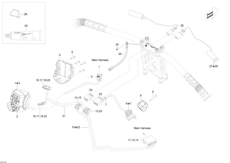��������� lynx  - ������� ������� Wi������ ���� �������� / Steering Wiring Harness