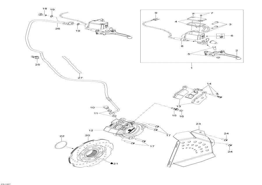 Snowmobile lynx  -  ,Hydraulic Brakes
