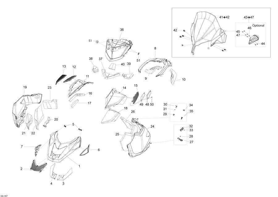 Snowmobiles   - Hood
