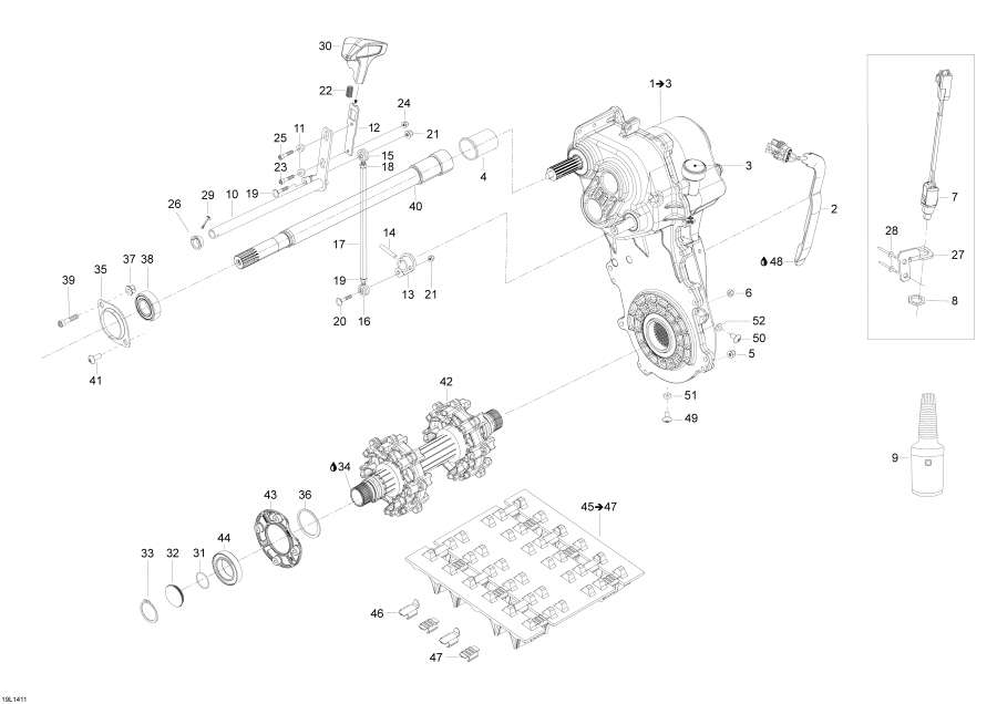 Snow mobile Lynx  - Drive System / Drive System