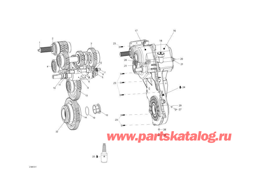 Snowmobiles lynx  - transmission