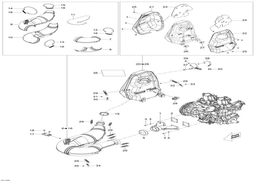 Snow mobile lynx  -   / Exhaust System