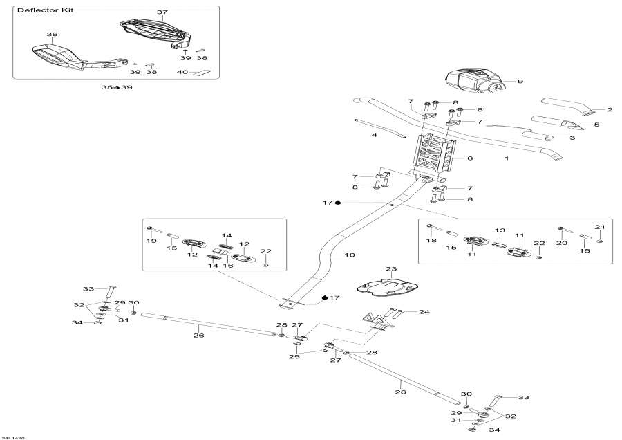 Snow mobile Lynx  -   System - Steering System