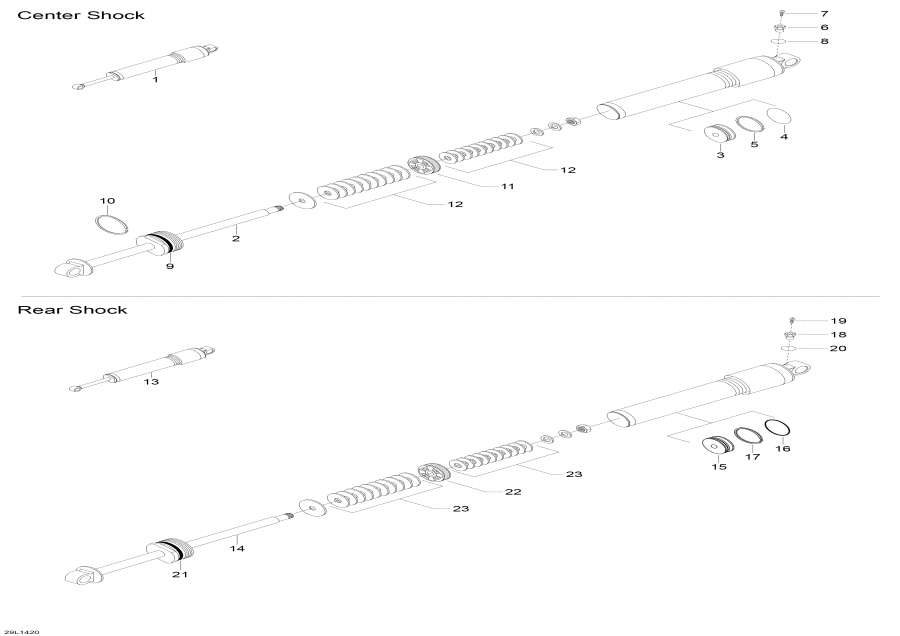  lynx  - Rear Shocks - Rear Shocks