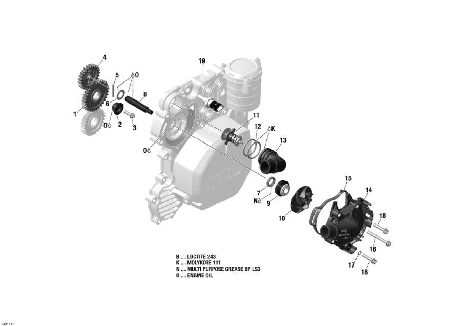 Snowmobile lynx  - Engine Cooling