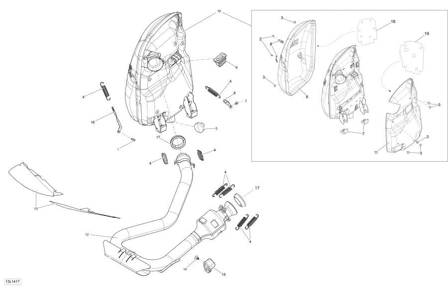 Snowmobile   - Exhaust System