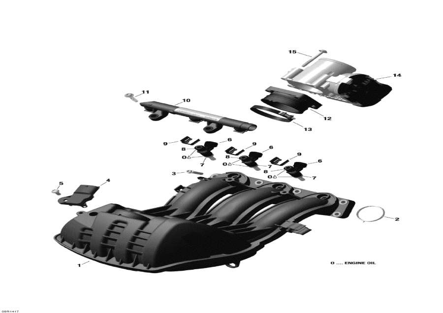 Snowmobile lynx  - Air Intake Manifold And Throttle Body -     