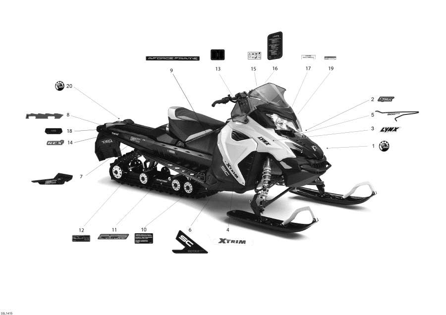 Snowmobile lynx  - Decals