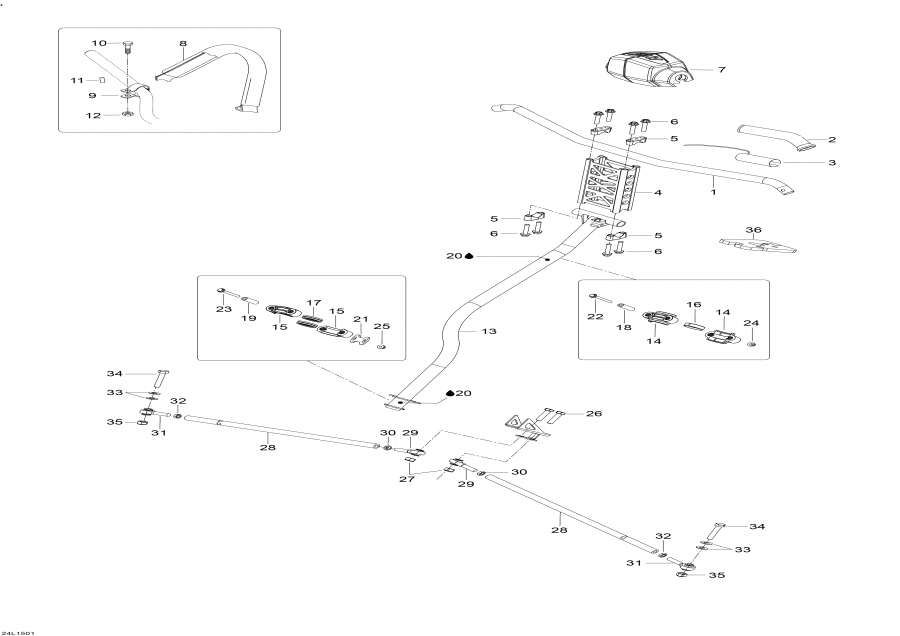 Snowmobile lynx  - Steering System