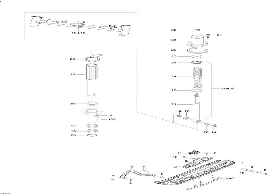  lynx  - Front Suspension And Ski /    