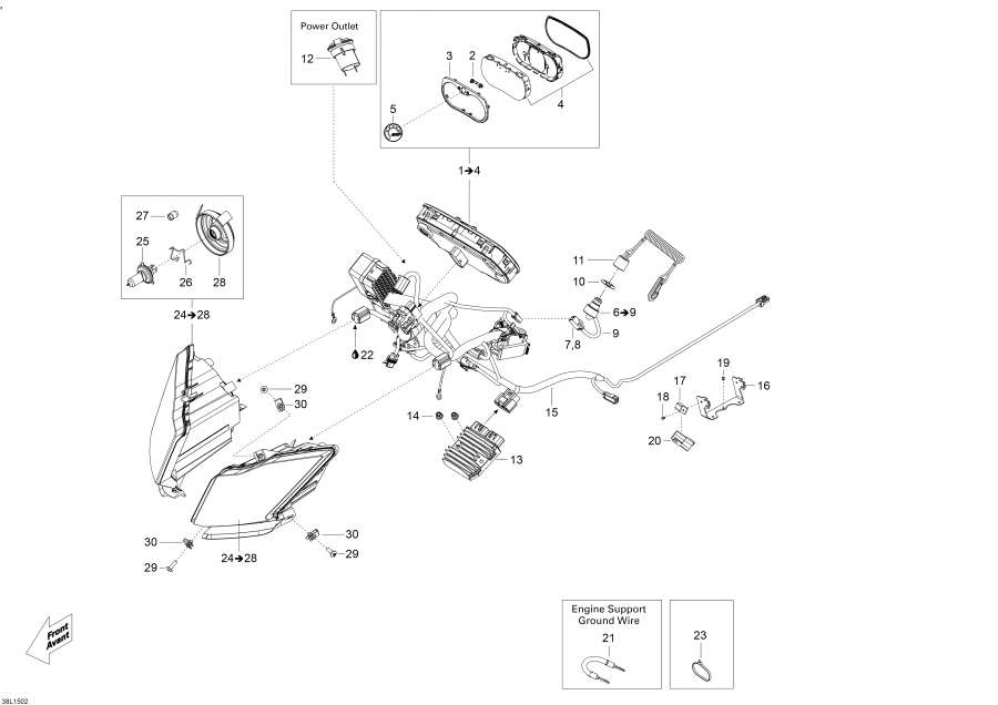 Snow mobile Lynx  - Electrical System -  System