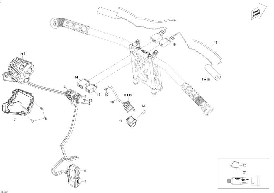 Snowmobile Lynx  - Steering Wiring Harness