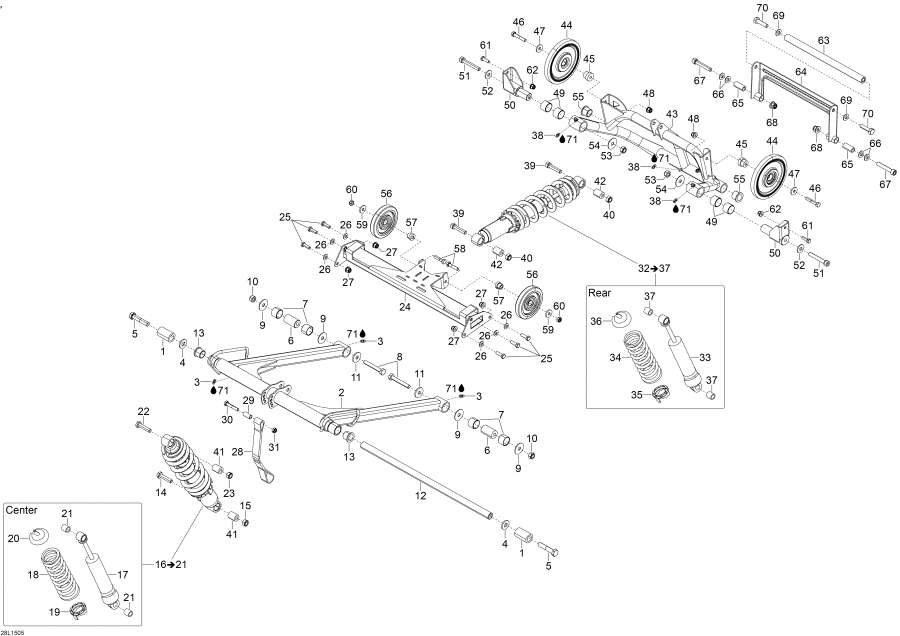 Snow mobile Lynx  - Rear Suspension -  