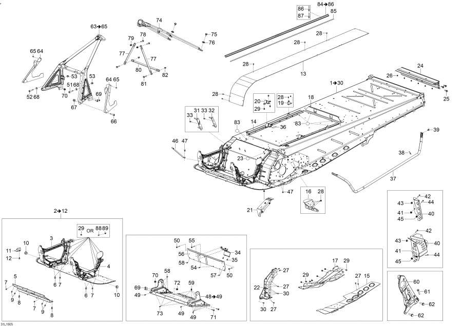 Snow mobile   - Frame - 