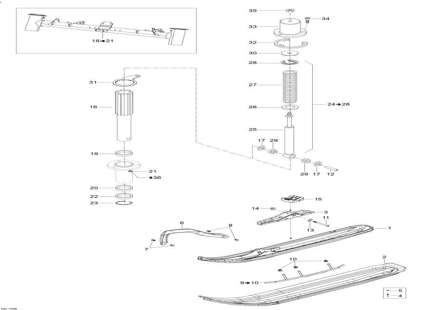  lynx  - Front Suspension And Ski /    