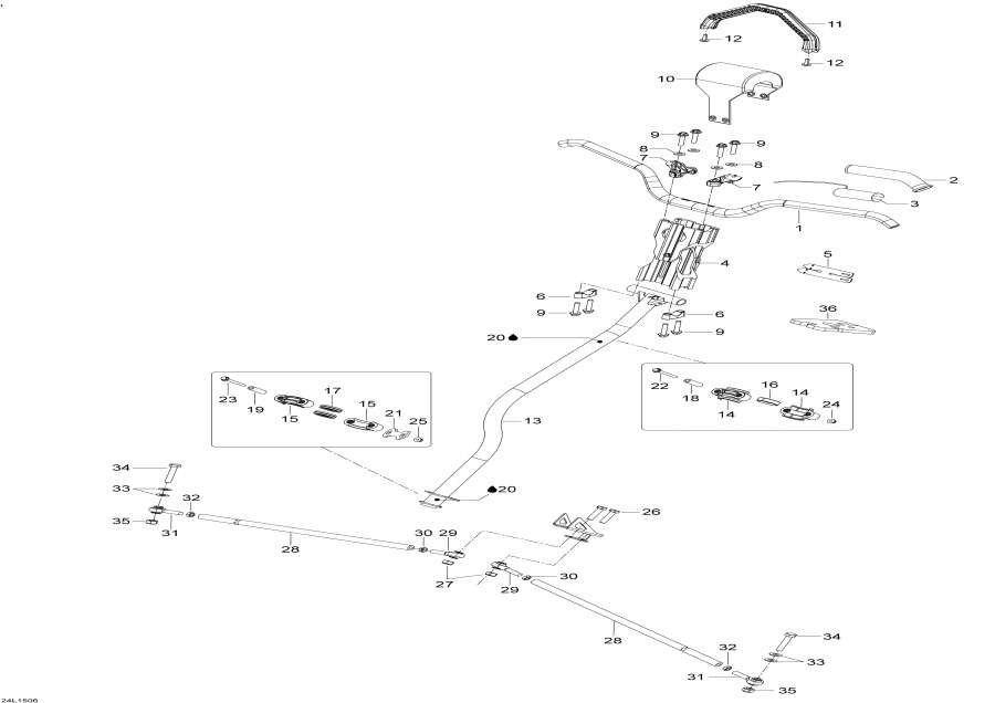 Snowmobile lynx  - Steering System