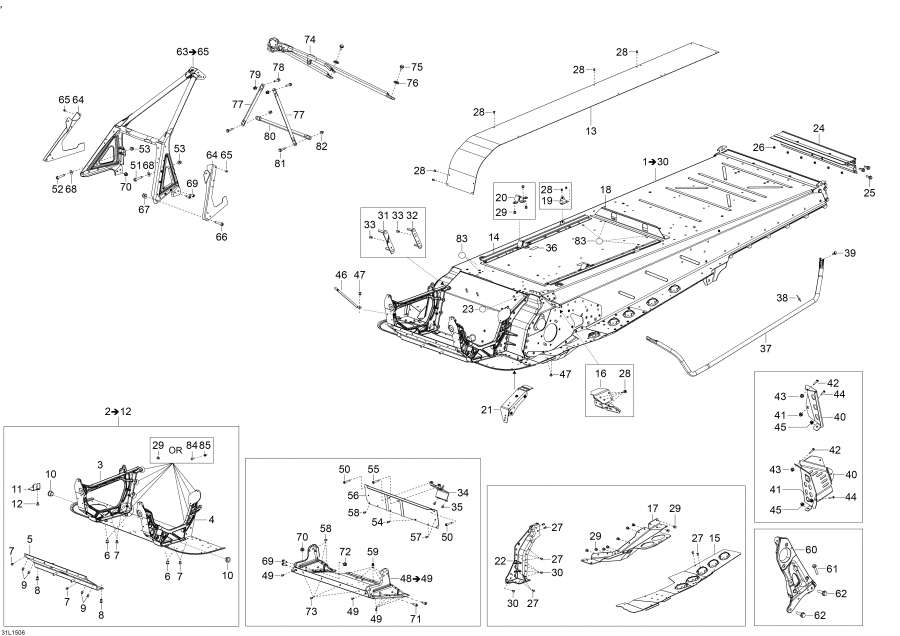 Snowmobile lynx  -  / Frame