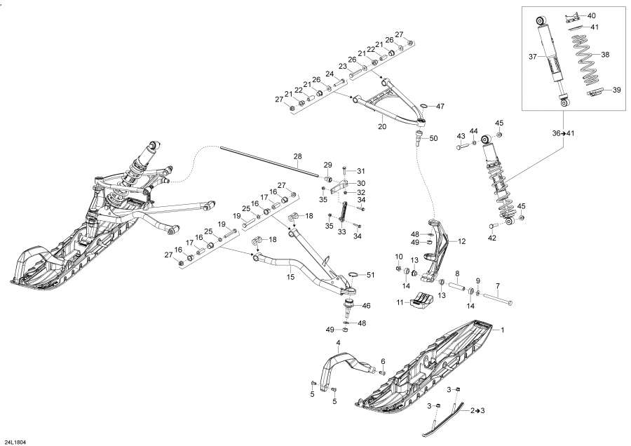 Snowmobiles   -     49ranger - 600 Ace - Front Suspension And Ski 49ranger - 600 Ace