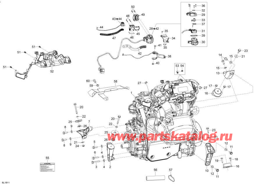 Snow mobile   - Engine 1200 4-tec