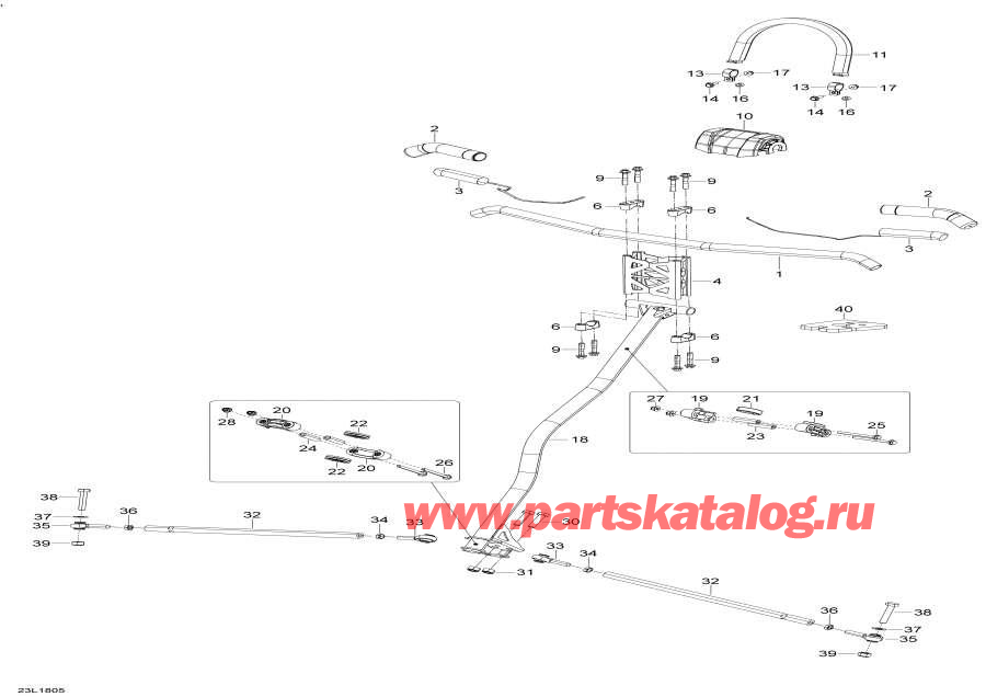 Snow mobile Lynx  - ������� ������� 69 Ranger Al�����e / Steering 69 Ranger Alpine