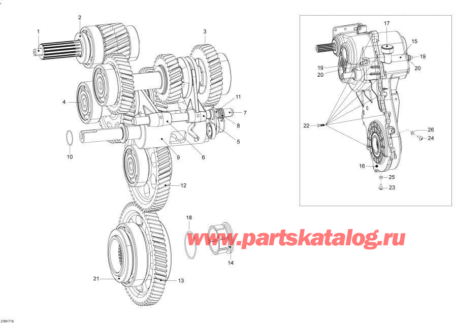 Snowmobile lynx  - Transmission - 