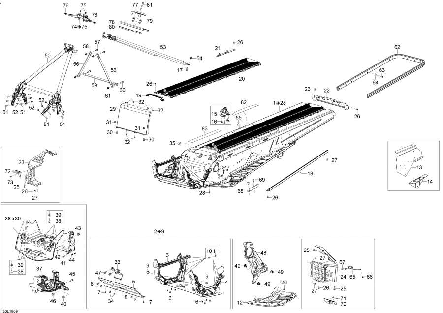 Snow mobile   - Frame Boondocker - 600ho E-tec /  Boondocker - 600ho E-tec