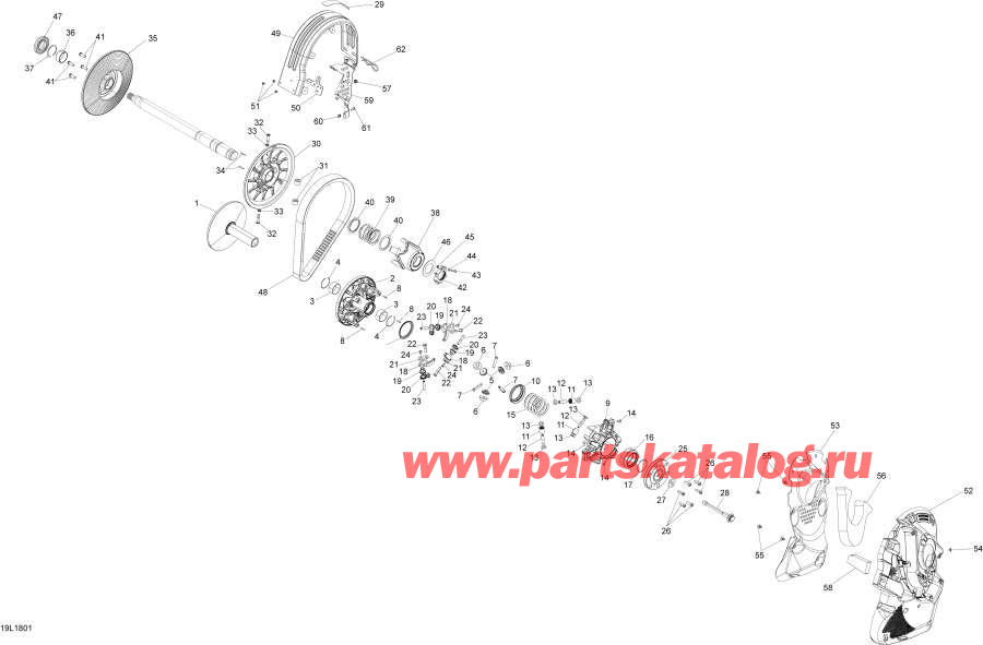 ��������� �����  - Pulley System Boondocker Engine 850 E-tec - Package Re / ���� System Boondocker ��������� 850 E-tec - Package Re