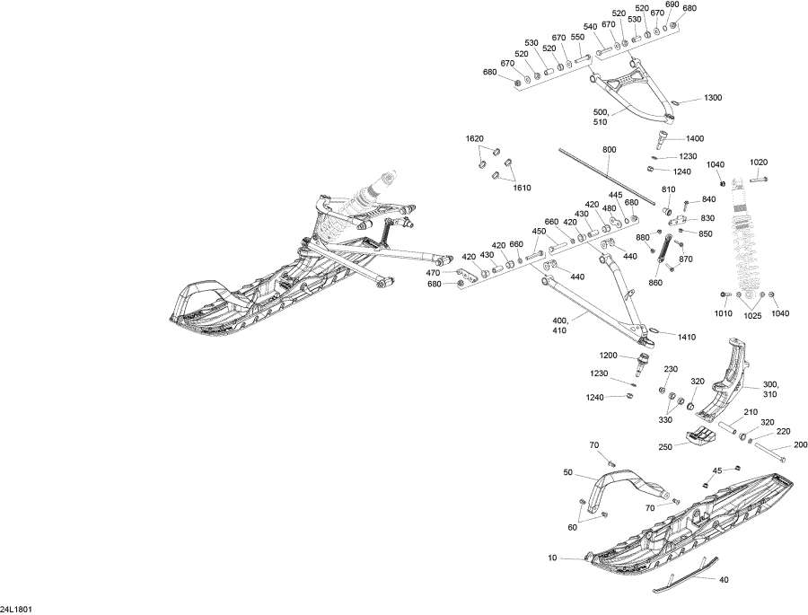 �������� lynx  - Front Suspension And Ski Boondocker Engine 850 E-tec - Package Re / �������� �������� � ���� Boondocker ��������� 850 E-tec - Package Re