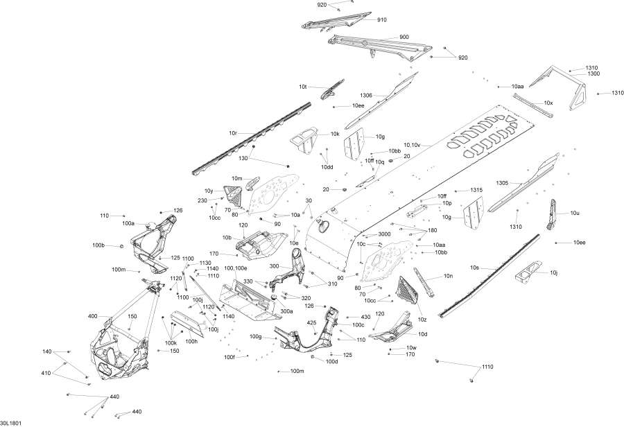 Snowmobile lynx  -  Boondocker  850 E-tec - Package Bd3900 Ds