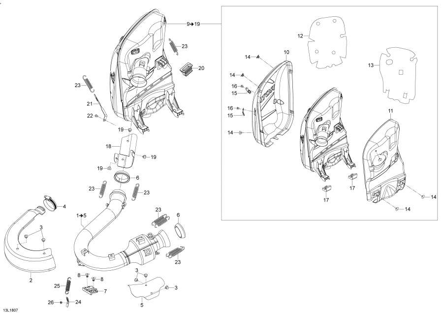 Snow mobile   - Exhaust 1200 4-tec /  1200 4-tec