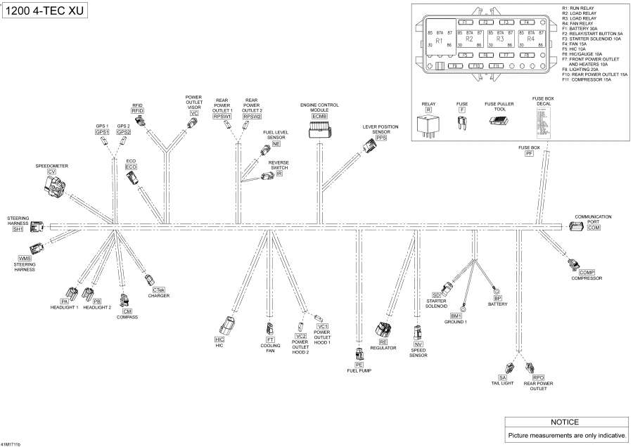 Snowmobile   -  -   - 1200 4-tec 2018 / Electrical Harness - 1200 4-tec 2018