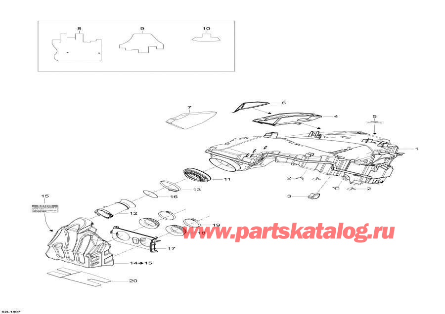 Snowmobiles Lynx  - Air Intake E-tec - Xu / Air   E-tec - Xu