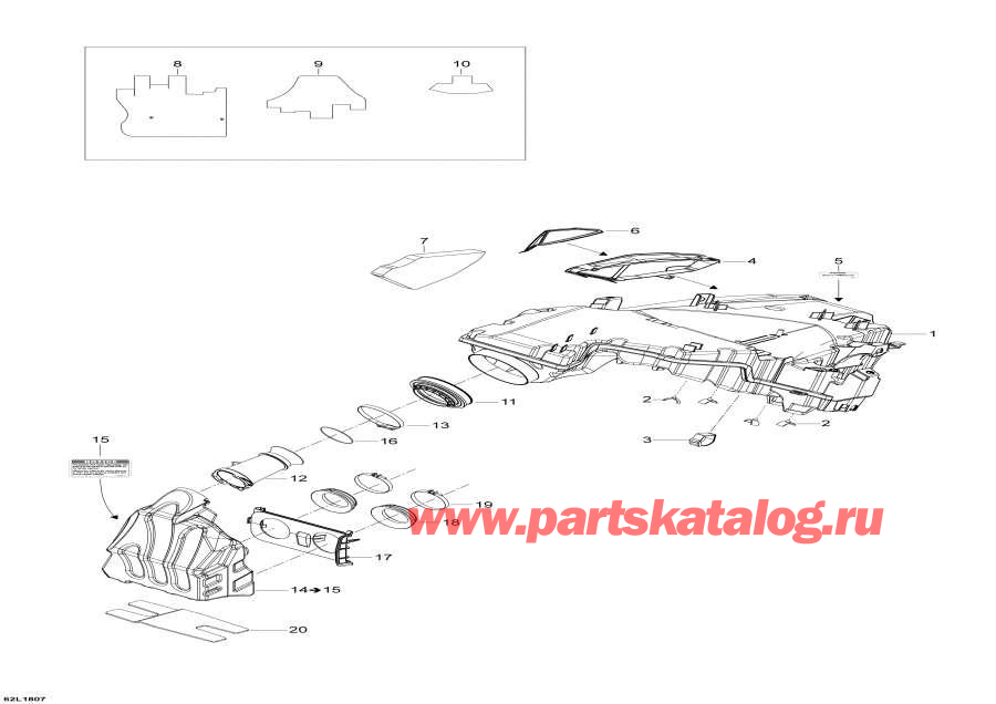 Snowmobiles   - Air Intake E-tec - Xu,Air   E-tec - Xu