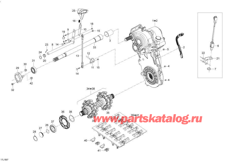 Snow mobile Lynx  - Drive Train Commander - 800r E-tec
