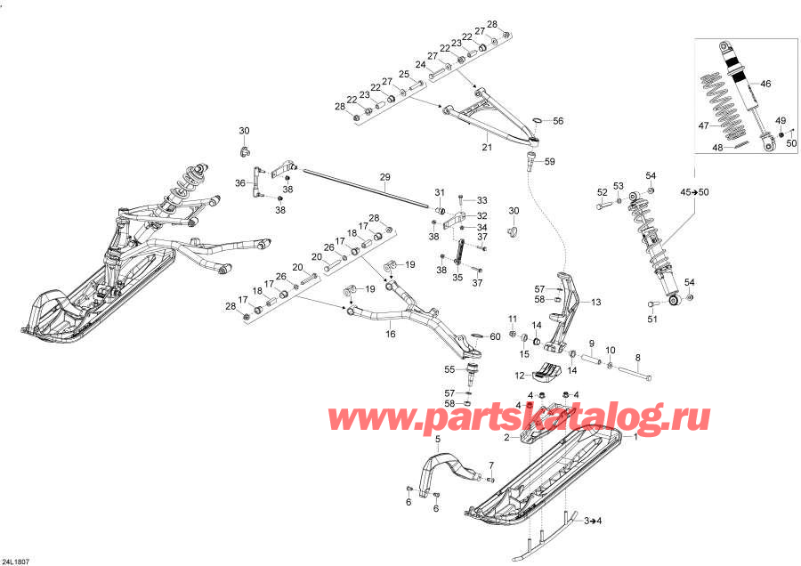 Snowmobiles Lynx  -     Commander - 800r E-tec - Package 800 - Front Suspension And Ski Commander - 800r E-tec - Package 800