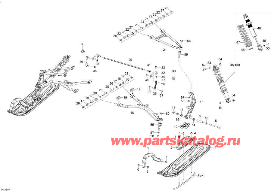 Snow mobile Lynx  -     Commander - 800r E-tec - Package 800 - Front Suspension And Ski Commander - 800r E-tec - Package 800