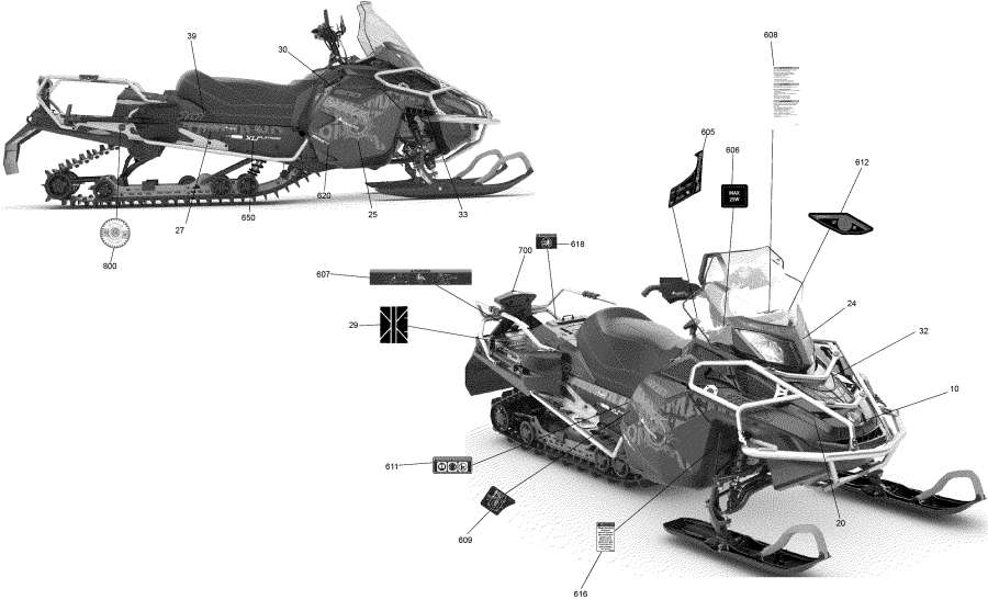 Snowmobiles   -  Commander - 800r E-tec - Decals Commander - 800r E-tec