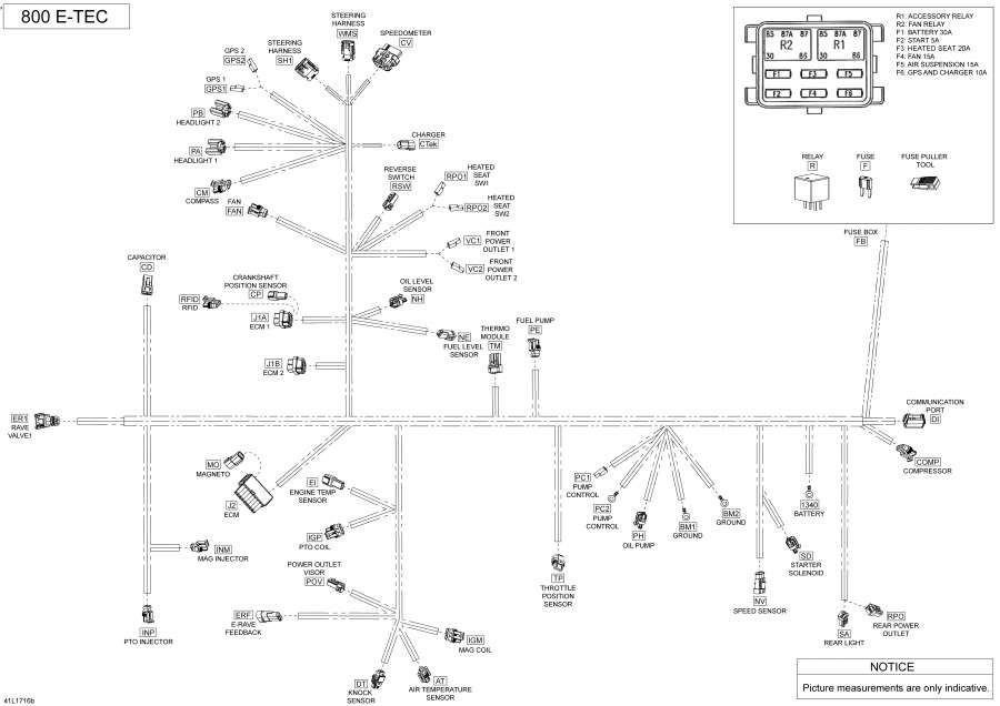  Lynx  - Electrical Harness - 800r E-tec 2018 -  -   - 800r E-tec 2018