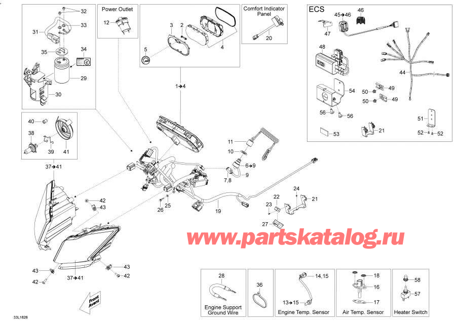 Snowmobiles lynx  - Electrical System