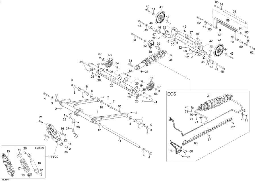 Snowmobiles Lynx  - Rear Suspension Ecs Commander Ltd,  Ecs Commander Ltd