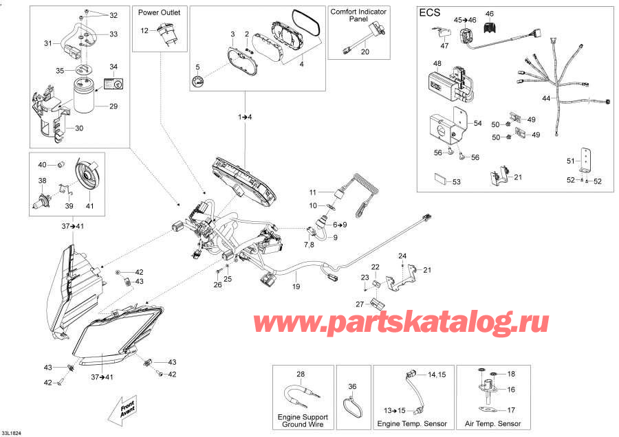 Snowmobile lynx  -  System / Electrical System