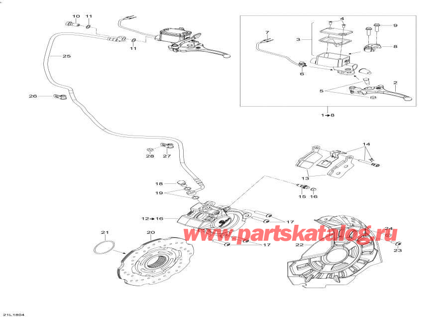 Snowmobiles lynx  - s Rave - Re Kit - Brakes Rave - Re Kit