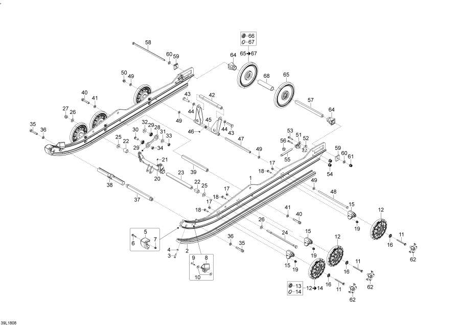 Snowmobiles �����  - Rear Suspension Rave - 600ho E-tec - Rs,������ �������� Rave - 600ho E-tec - Rs