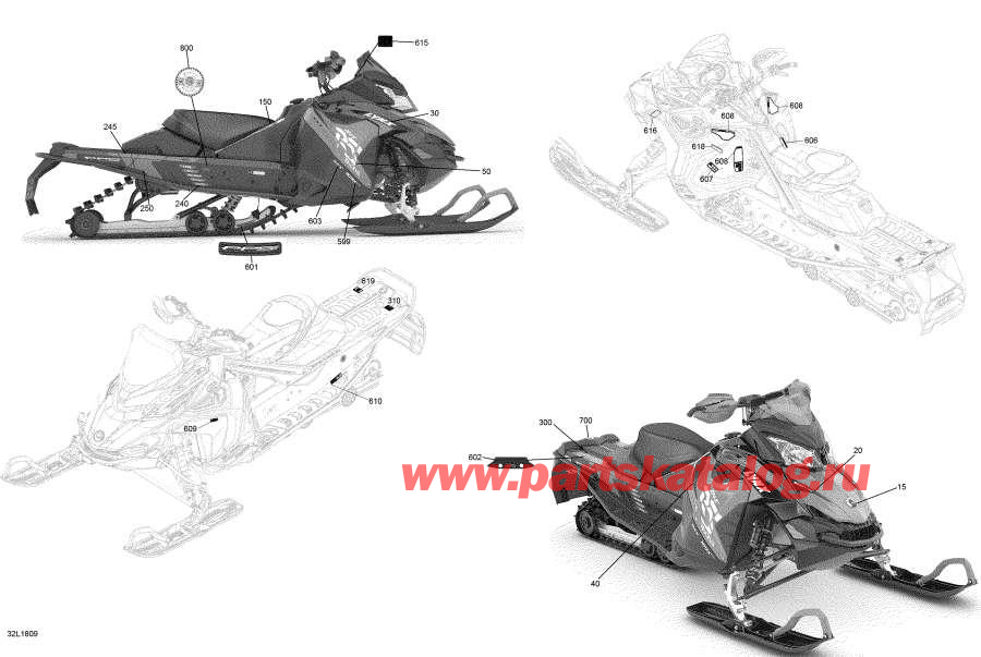 Snowmobile Lynx  - Decals Rave