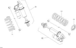08- Shock Rear Rave  850 E-tec (08- Shock Rear Rave Engine 850 E-tec)