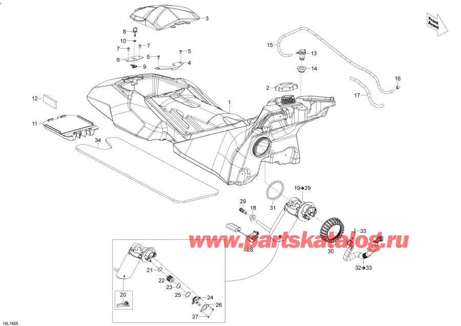 Snow mobile Lynx  - Fuel Xtrim Ace - Fuel Xtrim Ace