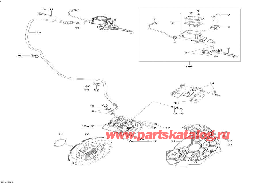 Snow mobile lynx  - Brakes Xtrim / s Xtrim