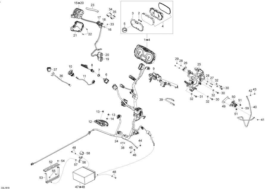 Snow mobile Lynx  - Electrical System