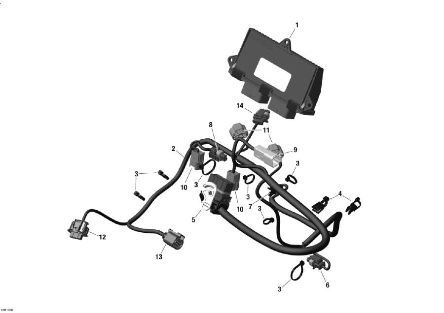 Snow mobile Lynx  - Engine Harness And Electronic Module - 600 Ace /     Electronic Module - 600 Ace