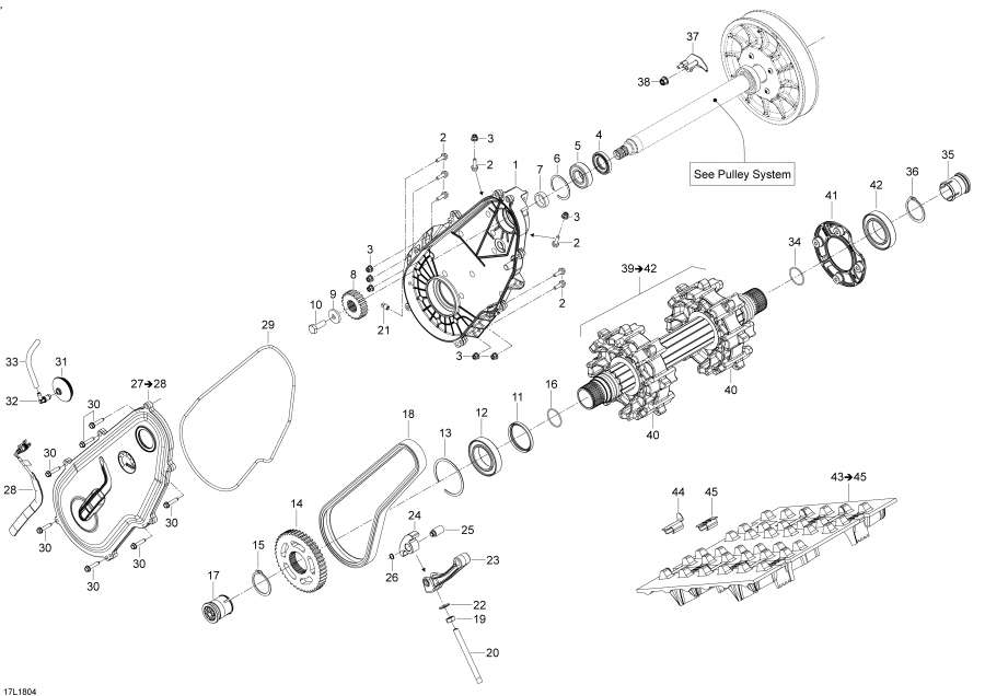 Snow mobile Lynx  - Drive Train Xtrim - 600ho E-tec